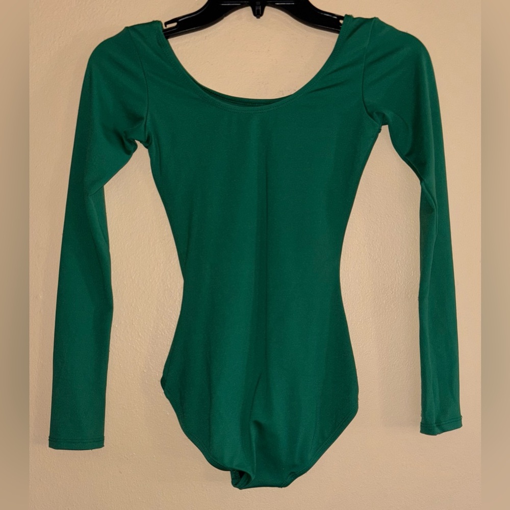 Capezio Long-sleeve Green Leotard - XS Adult - Picture 2 of 4